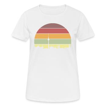 Sonne über Berlin Hauptstadt Kultur Deutschland - Frauen T-Shirt atmungsaktiv - Weiß - Vorne - AI Model Female 172 dark (172cm)