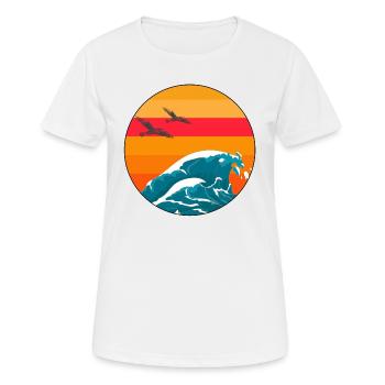 wave - Women's Breathable T-Shirt - white - Front - AI Model Female 172 dark (172cm)