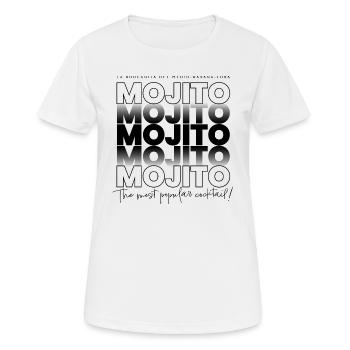 Mojito - Der beliebteste Cocktail! (Schwarze Ausgabe - Frauen T-Shirt atmungsaktiv - Weiß - Vorne - AI Model Female 172 dark (172cm)
