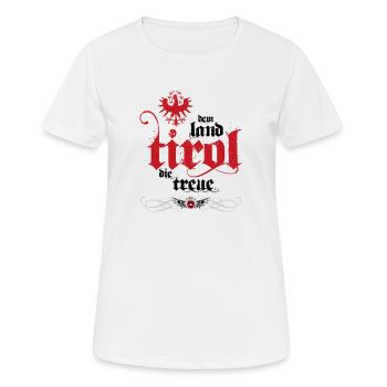 Dem Land Tirol die Treue - Frauen T-Shirt atmungsaktiv - Weiß - Vorne - AI Model Female 172 dark (172cm)