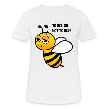Bee Confused Funny Graphic - Women's Breathable T-Shirt - white - Front - AI Model Female 172 dark (172cm)