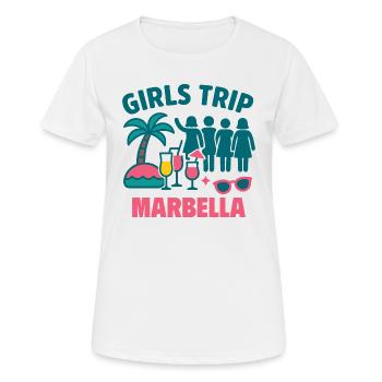Girls Trip Marbella Party - T-shirt respirant Femme - blanc - Devant - AI Model Female 172 dark (172cm)