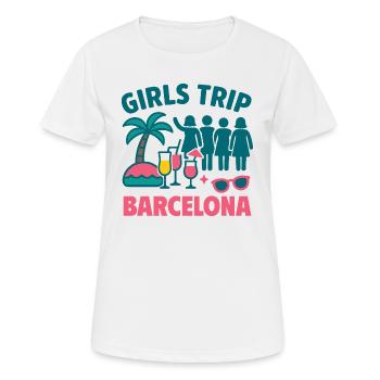 Voyage entre filles Barcelone Fête - T-shirt respirant Femme - blanc - Devant - AI Model Female 172 dark (172cm)