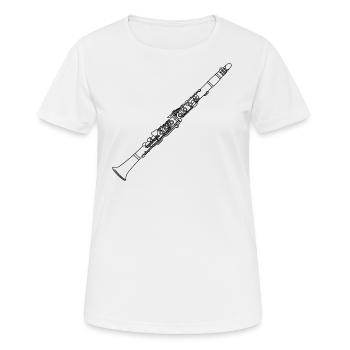 Klarinette - Frauen T-Shirt atmungsaktiv - Weiß - Vorne - AI Model Female 172 dark (172cm)