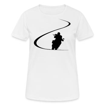 Curve Tourer Motorcyclist Travel Enduro Woman - Women's Breathable T-Shirt - white - Front - AI Model Female 172 dark (172cm)