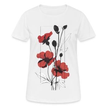 Fleurs élégantes - T-shirt respirant Femme - blanc - Devant - AI Model Female 172 dark (172cm)