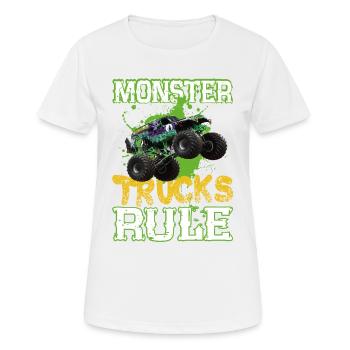 Monster trucks rule - T-shirt respirant Femme - blanc - Devant - AI Model Female 172 dark (172cm)