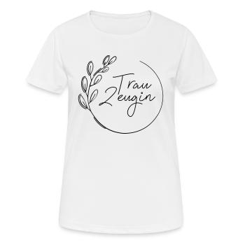 Willst du meine Trauzeugin sein - Frauen T-Shirt atmungsaktiv - Weiß - Vorne - AI Model Female 172 dark (172cm)