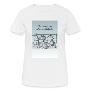 Extraction of essential oils - Women's Breathable T-Shirt - white - Front - AI Model Female 172 dark (172cm)