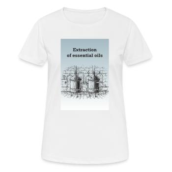 Extraktion von ätherischen Ölen - Frauen T-Shirt atmungsaktiv - Weiß - Vorne - AI Model Female 172 dark (172cm)