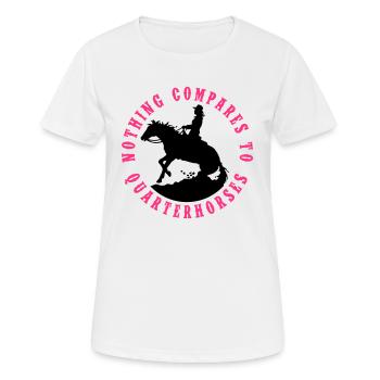 Quarterhorses Lady 2C - Frauen T-Shirt atmungsaktiv - Weiß - Vorne - AI Model Female 172 dark (172cm)