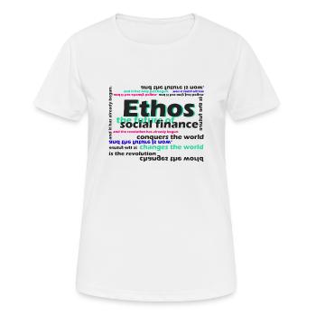 ethos the future of social finance - Women's Breathable T-Shirt - white - Front - AI Model Female 172 dark (172cm)