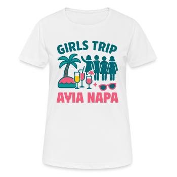 Voyage entre filles Ayia Napa Party - T-shirt respirant Femme - blanc - Devant - AI Model Female 172 dark (172cm)