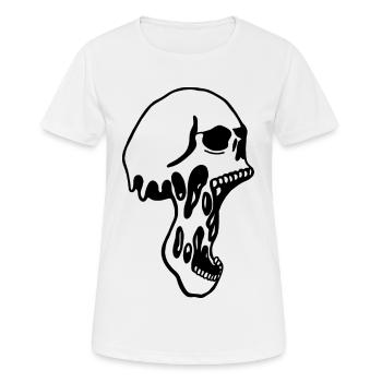 Totenkopf Schleim Schrei Schädel - Frauen T-Shirt atmungsaktiv - Weiß - Vorne - AI Model Female 172 dark (172cm)