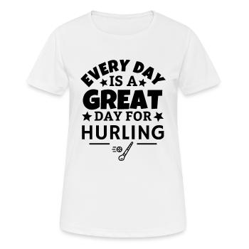 Jeder Tag ist ein großartiger Tag zum Schleudern - Frauen T-Shirt atmungsaktiv - Weiß - Vorne - AI Model Female 172 dark (172cm)