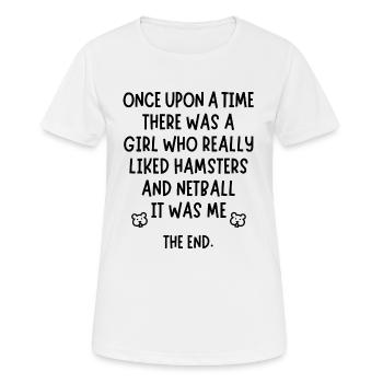 A girl who really liked netball and hamsters. - Women's Breathable T-Shirt - white - Front - AI Model Female 172 dark (172cm)