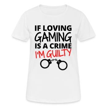 Si aimer le jeu est un crime. Je suis coupable. - T-shirt respirant Femme - blanc - Devant - AI Model Female 172 dark (172cm)