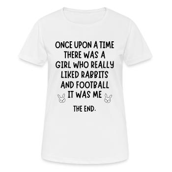 A girl who really liked rabbits and football. - Women's Breathable T-Shirt - white - Front - AI Model Female 172 dark (172cm)