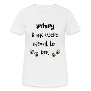 Bogenschießen & ich waren dazu bestimmt, Bienen zu sein - Frauen T-Shirt atmungsaktiv - Weiß - Vorne - AI Model Female 172 dark (172cm)