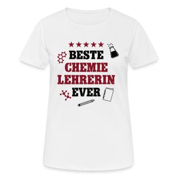 Beste Chemie Lehrerin Schule Chemielehrerin Labor - Frauen T-Shirt atmungsaktiv - Weiß - Vorne - AI Model Female 172 dark (172cm)