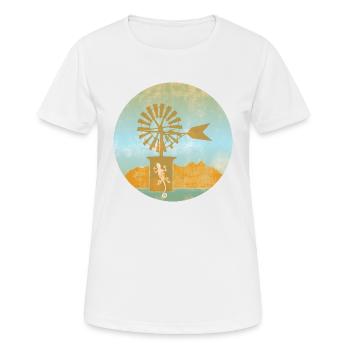 Moulin à vent - Baléares - T-shirt respirant Femme - blanc - Devant - AI Model Female 172 dark (172cm)
