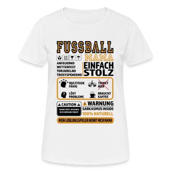 Fussball Mama - Frauen T-Shirt atmungsaktiv - Weiß - Vorne - AI Model Female 172 dark (172cm)