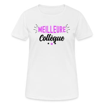 Ma Meilleure collègue Que J'aime - T-shirt respirant Femme - blanc - Devant - AI Model Female 172 dark (172cm)