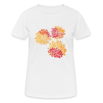 Blumen mit Blumen Muster - Frauen T-Shirt atmungsaktiv - Weiß - Vorne - AI Model Female 172 dark (172cm)