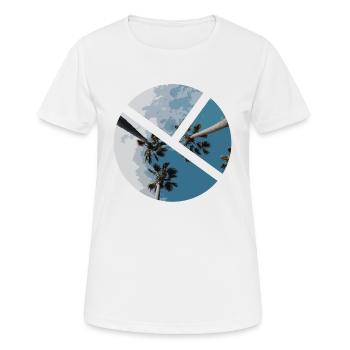 Palme - Frauen T-Shirt atmungsaktiv - Weiß - Vorne - AI Model Female 172 dark (172cm)