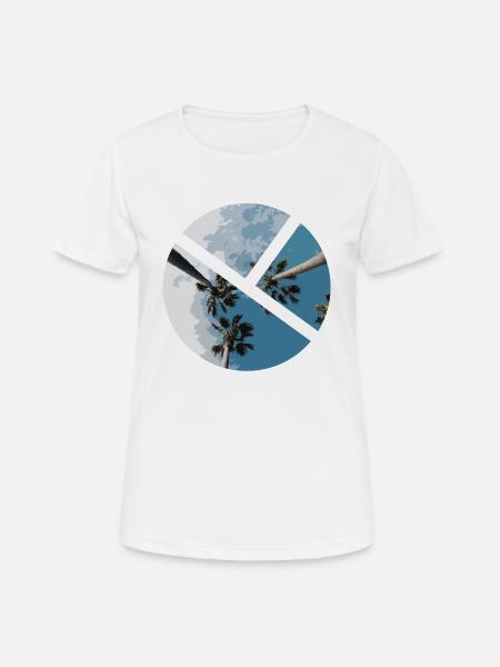 Palme - Frauen T-Shirt atmungsaktiv - Weiß