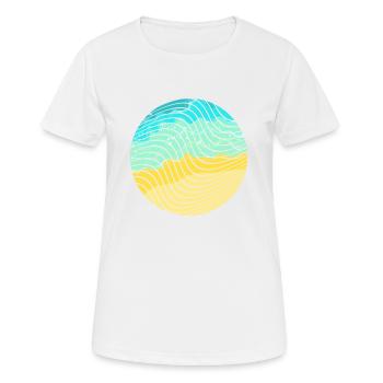 Beach wave - Women's Breathable T-Shirt - white - Front - AI Model Female 172 dark (172cm)