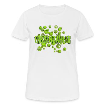 Compteur de haricots mme cacahuète vert fun bande dessinée - T-shirt respirant Femme - blanc - Devant - AI Model Female 172 dark (172cm)