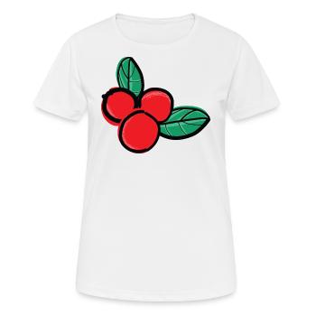 fruits de baies d’airelles - T-shirt respirant Femme - blanc - Devant - AI Model Female 172 dark (172cm)