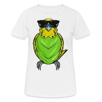Wellensittich - Frauen T-Shirt atmungsaktiv - Weiß - Vorne - AI Model Female 172 dark (172cm)