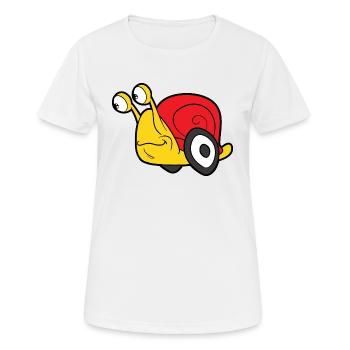 Lustige Niedliche Coole Schnecke Schneckenhaus - Frauen T-Shirt atmungsaktiv - Weiß - Vorne - AI Model Female 172 dark (172cm)