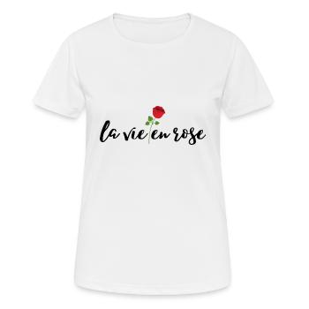 Leben in pink - Frauen T-Shirt atmungsaktiv - Weiß - Vorne - AI Model Female 172 dark (172cm)