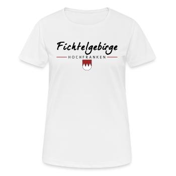 Fichtelgebirge High Franconia Franconian Coat of Arms - Women's Breathable T-Shirt - white - Front - AI Model Female 172 dark (172cm)