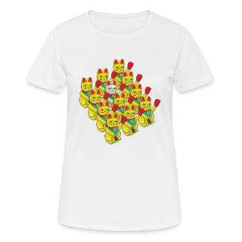 ARMÉE DE CHATS BOXEURS - T-shirt respirant Femme - blanc - Devant - AI Model Female 172 dark (172cm)