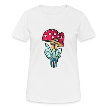 Diamond Mushroom Mushroom Picker Mushroom Gift - Women's Breathable T-Shirt - white - Front - AI Model Female 172 dark (172cm)