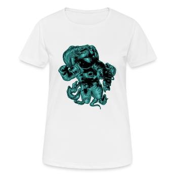 Combinaison de plongée de plongée motif fond marin - T-shirt respirant Femme - blanc - Devant - AI Model Female 172 dark (172cm)