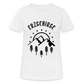 Skigebiet Erzgebirge - Frauen T-Shirt atmungsaktiv - Weiß - Vorne - AI Model Female 172 dark (172cm)