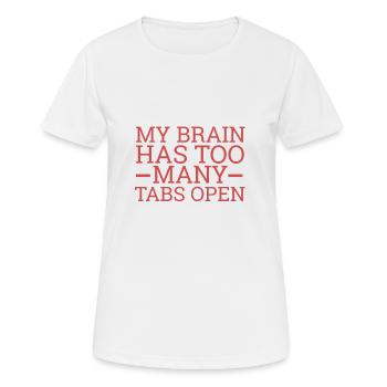 "Brain Tabs | Computer Science" - Women's Breathable T-Shirt - white - Front - AI Model Female 172 dark (172cm)