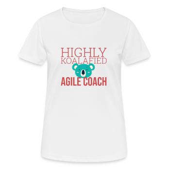 « Coach Agile Koalafied | Agile » - T-shirt respirant Femme - blanc - Devant - AI Model Female 172 dark (172cm)
