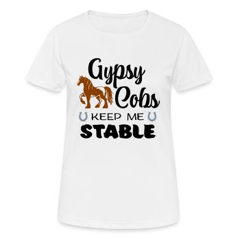 *Not allowed horse breed name* keeps me stable - Women's Breathable T-Shirt - white - Front - AI Model Female 172 dark (172cm)