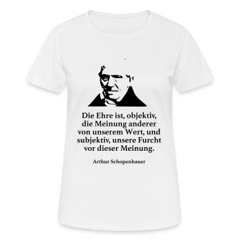Schopenhauer: The honor is, objectively, the opinion - Women's Breathable T-Shirt - white - Front - AI Model Female 172 dark (172cm)