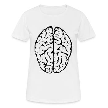 cerveau - T-shirt respirant Femme - blanc - Devant - AI Model Female 172 dark (172cm)