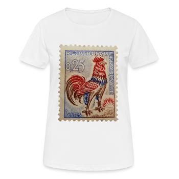 Frankreich - Frauen T-Shirt atmungsaktiv - Weiß - Vorne - AI Model Female 172 dark (172cm)