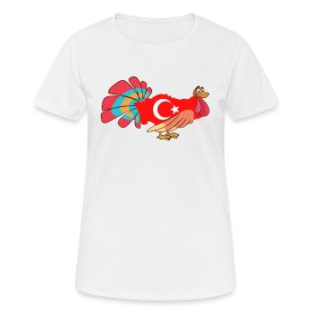 Drôle de Turquie Turquie - T-shirt respirant Femme - blanc - Devant - AI Model Female 172 dark (172cm)