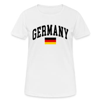 Allemagne - T-shirt respirant Femme - blanc - Devant - AI Model Female 172 dark (172cm)