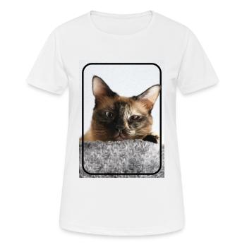 Siamkatze ganz süss und frech. - Frauen T-Shirt atmungsaktiv - Weiß - Vorne - AI Model Female 172 dark (172cm)